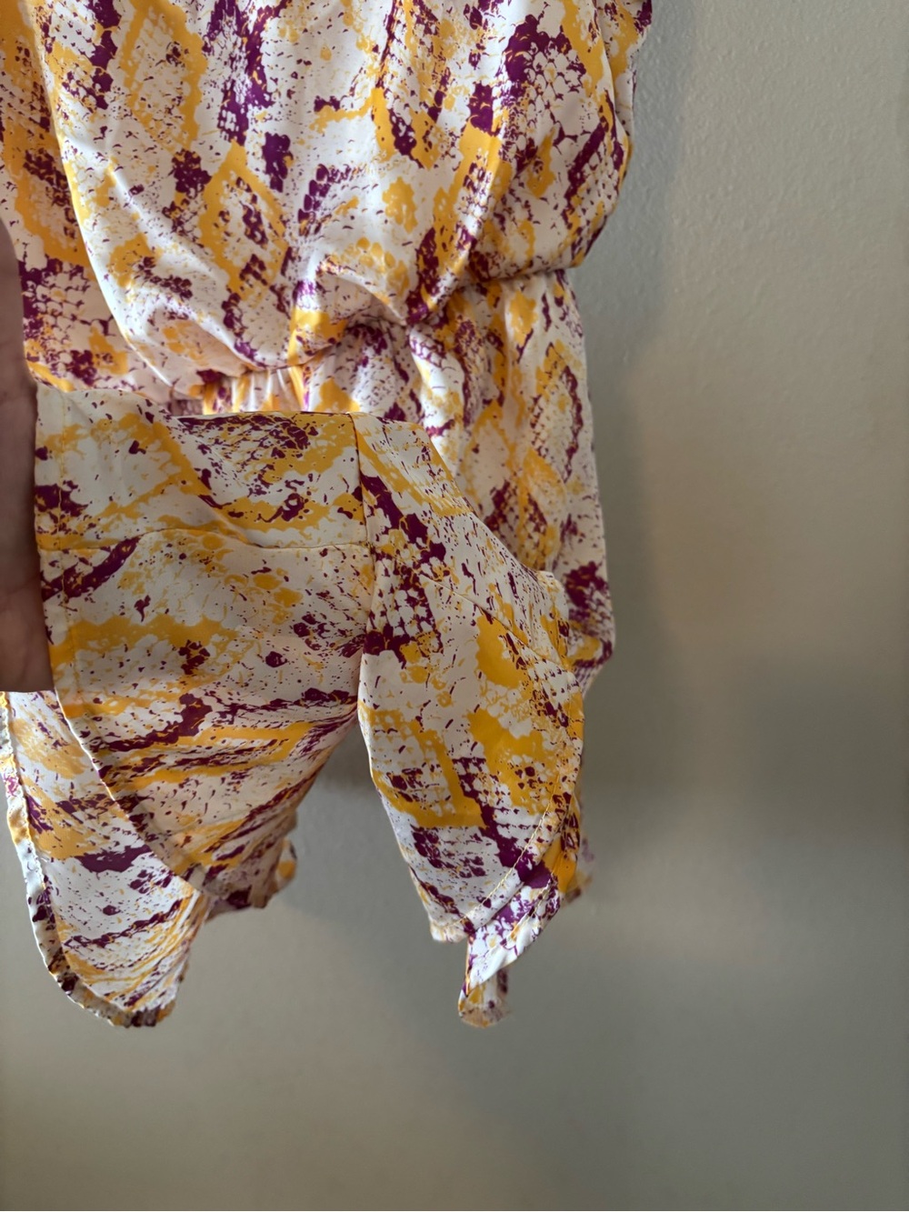 ADRIENNE LSU Purple & Gold Tie-Strap Tiered Romper - Picture 5 of 11